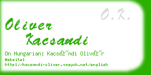 oliver kacsandi business card